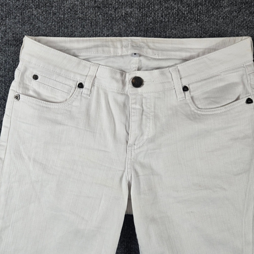 Kut from the Kloth Bermuda Shorts Womens 8 White Denim Mid Rise - Picture 5 of 14